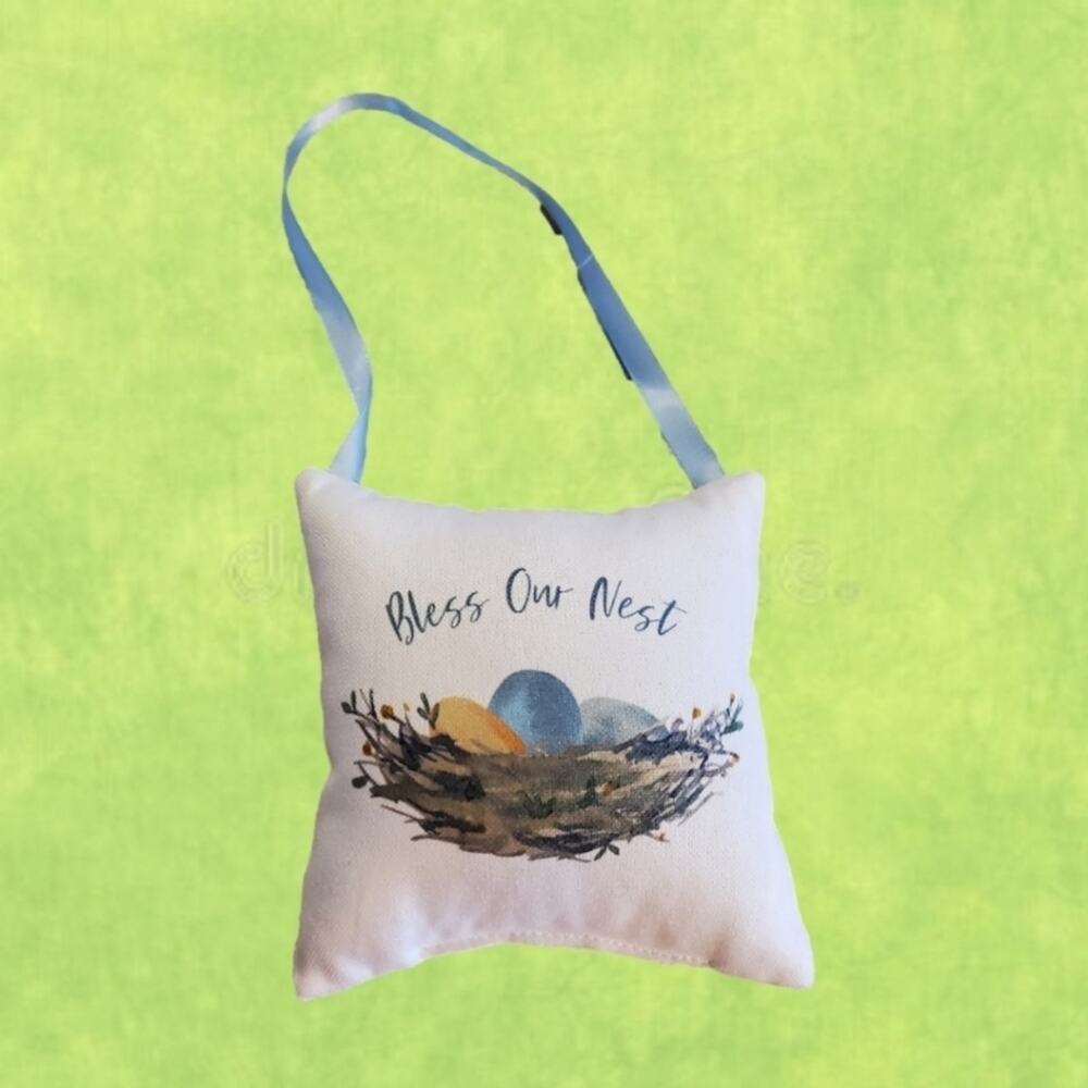 Spring Shop Springtime Bless Our New Pillow Home Decor  Doorhanger